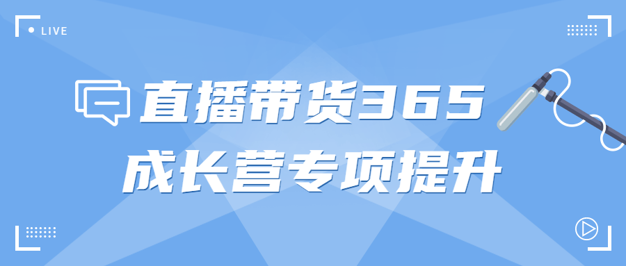 直播带货365成长营专项提升-全面游戏